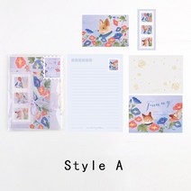 7 개/대 6 디자인 Ins 스타일 Animo 정원 시리즈 크리 에이 티브 손 계정 DIY 장식 재료 편지 및 봉투 세트인사말 카드 봉투, A