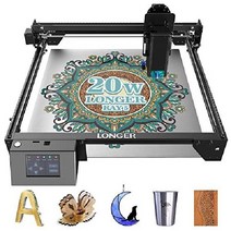 더 긴 RAY5 130W 레이저 조각사 20W 출력 CNC 커터 DIY 조각 기계 DIY용 전용 3.5 터치 스크린 금속 착색용 절삭 공구 목재 아크릴 가죽 유리