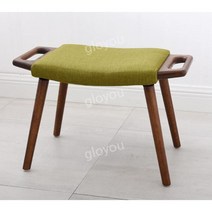 현관 원목 스툴 의자 우드, C. 월넛 그린