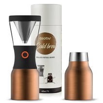 아소부 콜드브루 더치커피 메이커 가정용 커피용품, 1개입, 코퍼/블랙