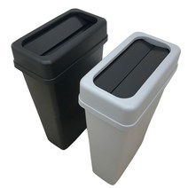 업소용 카페용 병원용 악취차단 양문형 뚜껑 틈새활용 슬림 휴지통, 90L, 뚜껑X, 검정색