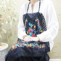 라보떼 국내산 레이스 꽃무늬앞치마 다용도 패션 면앞치마 / EA17