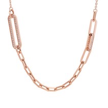 모아르 여자 18K 목걸이 체인 레이어드 슬림 라운드 바