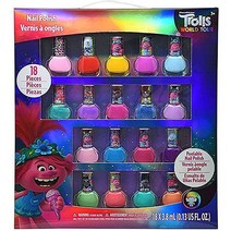 United Pacific Designs Trolls World Tour 18팩 네일 폴리쉬 스탠다드 멀티 컬러 18개, Standard