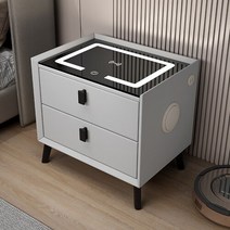 스마트 협탁 무선충전 미드센추리모던인테리어 블루투스 스피커 usb 콘센트 테이블, Fingerprint lock3