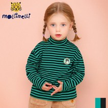 [몰리멜리]퍼피스트라이프반폴라티셔츠