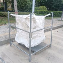 대형 톤백거치대 마대 랙 수거대 현장 야외 쓰레기통, 폭1.1m길이1.1m높이1.3m빔6개