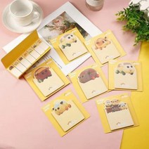 뿌이뿌이모루카 인형 피규어 기니피그 자동차 PUI PUI 귀여운 만화 이성애 스티커 메모 같은 스타일 주위에 스티커 메모 용지 스티커, 스트립 1개 + 스티커 메모 6개