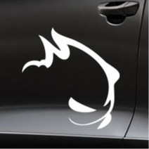 차꾸미기 스티커 차량용 데칼 튜닝 조수석 트렁크 k3 앞범퍼 모하비 쉬운셀프시공 잔기스 긁힌흠집가리기 더넥스트스파크 SM3 올뉴렉스턴 본냇 파인곳, 1개, 화이트