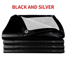 캠핑용 차박용 그늘막 스카이어닝 테라스 천막 0.32mm 야외 방수 커버 PE 정원 창고 보트 자동차 트럭 천막, 06 Black and silver_13 3x10m