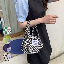 에코 미니 토트백 5color 지브라 도트 체크가방 가벼운가방 손가방