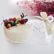 캔들이케아 크리스탈 애플 천연소이캔들 5개 만들기 세트, 네이처 왁스1kg, 크라프트상자, 03.K_C.샹스