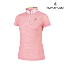 김영주 여성 시보리 메쉬 카라 집업 티셔츠 / F.D.Y.냉감사 쿨 아이스 매쉬 여름 반팔티