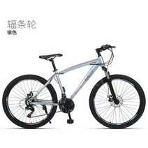 초등학생 중학생 자전거 입문용 사이클링 시티 야외 산악 성인 오프로드 가변 속도 인치, 실버 하이 매치, 26인치, 21 속도