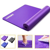 진짜 빅사이즈 와이드 NBR 요가매트(185CM*90CM) 두께 10mm 16mm 층간소음방지 안전인증완료, 퍼플