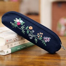 연필 케이스 DIY 자수 키트 화장품 가방 패턴 인쇄 크로스 스티치 바느질 아트 수공예 홈 장식 선물, unfinished kit, 7