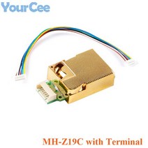 녹스센서 IR 적외선 CO2 센서 MH-Z19E 이산화탄소 공기 가스 NDIR UART, 1.Z19C with Terminal