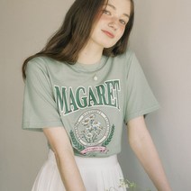 아워호프 Margaret Artwork T-shirt - Moss Green