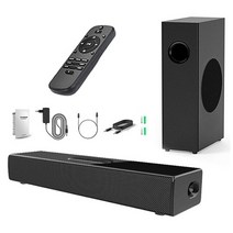 사운드바 가정용 홈시어터 TV 스피커 TV용 서브우퍼가 있는 80w bluetooth5.0 사운드바 wiredamp 무선 스테레오 사운드바 서브우퍼 홈 스피커 플러그형, s22, 미국 플러그
