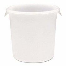 러버메이드 Commercial Products 주방/음식 준비/보관을 위한 플라스틱 원형 식품 보관 용기 7.6L(8쿼트) 화이트 용기만 포함 (FG572400WHT)