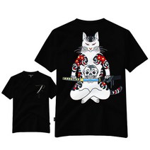간쓰리 M~3XL 오니무샤 반팔티 블랙