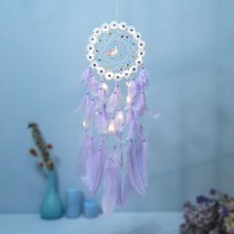 인테리어편집샵 유니콘 드림 캐처 펜던트 바람 차임 소녀 선물 침실 생일 벽, 하나, 05 C1 - No lamp