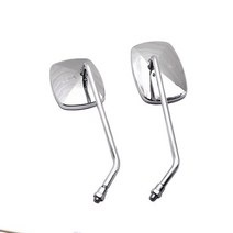 범용 오토바이 백미러 8 10mm 카페 레이서 사이드 미러 스즈키 산적 야마하 추적기 900 베스파 150 PX GTS, 01 Chrome