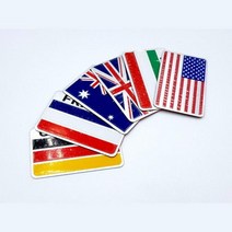 사각국기 자동차 엠블렘 3D스티커, 사각국기_캐나다