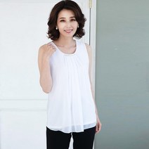 쉬즈마담 T53124 보석 이중쉬폰 스판나시 엄마옷 엄마선물