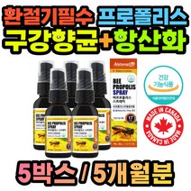 건강기능식품 비 프로폴리스 x5통 구강 향균 스프레이 뿌리는 목에좋은선물 BEEPROPOLIS 중년 남자 남성