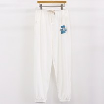 D레터링 찰랑 냉감 쿨 밴딩 여름 조거팬츠 캐쥬얼 데일리 바지