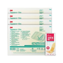 3M 테가덤 투명방수필름 1628 15X20cm 4개 + 지우개밴드 10매 멸균밴드, 3M 테가덤필름 1628 4개  + 지우개밴드 1개