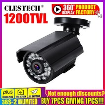 CCTV 1200TVL HD 미니 Cctv 카메라 야외 방수 IP66 IR 나이트 비전 컬러 아날로그 모니터링 보안 브래킷, 02 1200 tvl_01 PAL_04 8mm