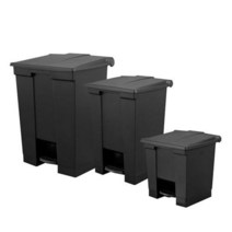 카페테리아 블랙 매장용 페달 휴지통 1개, 단품