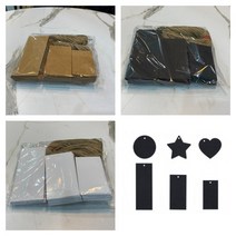 선물택 행택 선물 포장 감사 태그 크라프트 블랙 화이트 텍 130매, 화이트택 250g 130매
