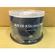 공씨디 공cd 공DVD 미쓰비시 AZO CD-R 디스크 빈 파란색 Azo 음악 80min 700MB 52X 50 개/몫, 한개옵션0