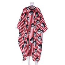 쇼미크루 스트라이프 화사한 바버샵 귀여운 미용실 컷트보 추천 커트보 블랙/레드 Barber Shop beauty salon cape, 쇼미크루 블랙, 1개