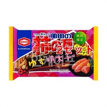 감씨과자 카메다제과 카메다의 카키노타네 쌀과자 유자 명란젓맛 6봉입 182g, 1개