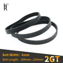 보드 바디 킥판 스킴 아쿠아 봉 2GT 고무 폐쇄 루프 타이밍 벨트 폭 6mm 길이 184 186 190 196 202 208 214 220 226mm GT2 드라이브 컨베이어 톱, 2GT-184+Belt Width 6mm 5pcs