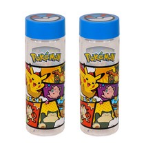 포켓몬스터 투명보틀 500ml 2개 세트 몬스터볼 슈퍼볼 트라이탄 보틀 물병 물통 캐릭터, 블루(슈퍼볼)2P
