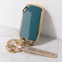 벤오토 기아 자동차 키케이스 레이 모닝 K3 K5 K7 K8 K9 쏘렌토 셀토스 카니발 스포티지 스팅어 쏘울 니로 EV6 모하비 스토닉 TPU 키홀더 키링 키커버 스트랩, JH-KC5, 그레이블루골드