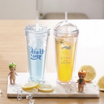 투명텀블러 국내생산 주문제작 아이스 텀블러 500ml DD-09906, 플랫