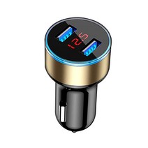 자동차 충전기 LED 디스플레이 전압계 3.1A 듀얼 USB 전화 시가 라이터 전원 어댑터 소켓 분배기 12V, 04 Gold, 04 3.1A Gold, 04 Gold