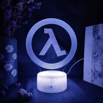 3d game half life alyx logo design led 애니메이션 램프 cute acrylic night lamp rgb flashing gift desktop ro