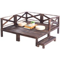 주택 야외용 평상 부식방지 원목 정자 경로당 마당, 플랫폼 80x80x36