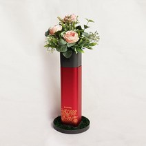 오즈디 꽃 화분소화기 명절 스승의날 선물 화병 꽃병 화초 축하용품, 레드컬러-아스틸로즈(조화)