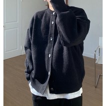 WOOL LIKE 워머 라운드 가디건 - 남자겨울가디건 커플가디건 헤비하찌가디건