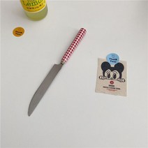 커트러리 디저트 스푼 포크 프랑스 홈 서양 커피 레드 스테인레스 스틸 칼 나이프, red knife