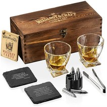 믹솔로지크래프트 위스키스톤 세트E 온더락잔 선물세트 스텐 불렛 총알 6개 위스키잔 양주잔