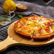 손잡이형 대나무 피자트레이 피자서빙 피자쟁반(원형), 단품